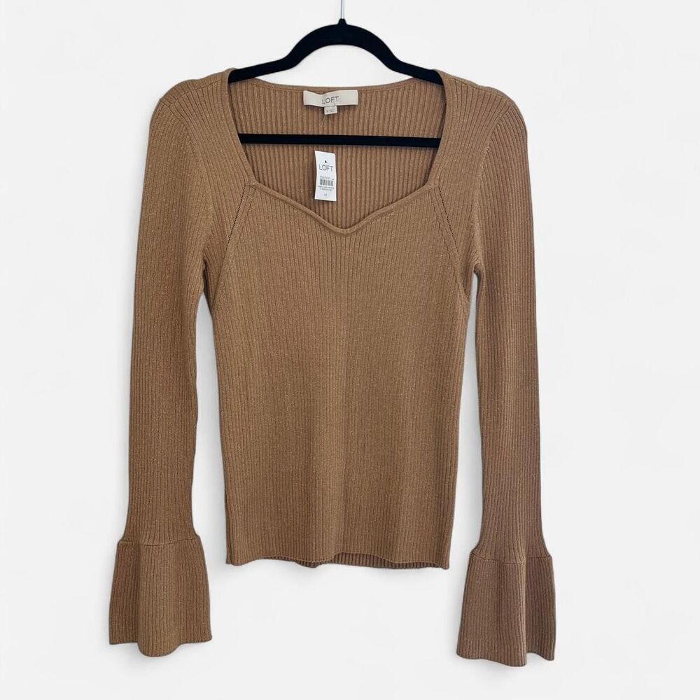 Loft Women's Tan and Black Blouse